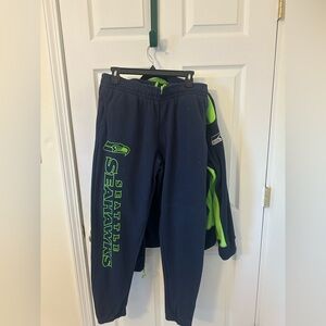 NFL Team Apparel Navy and Green Sweatpants